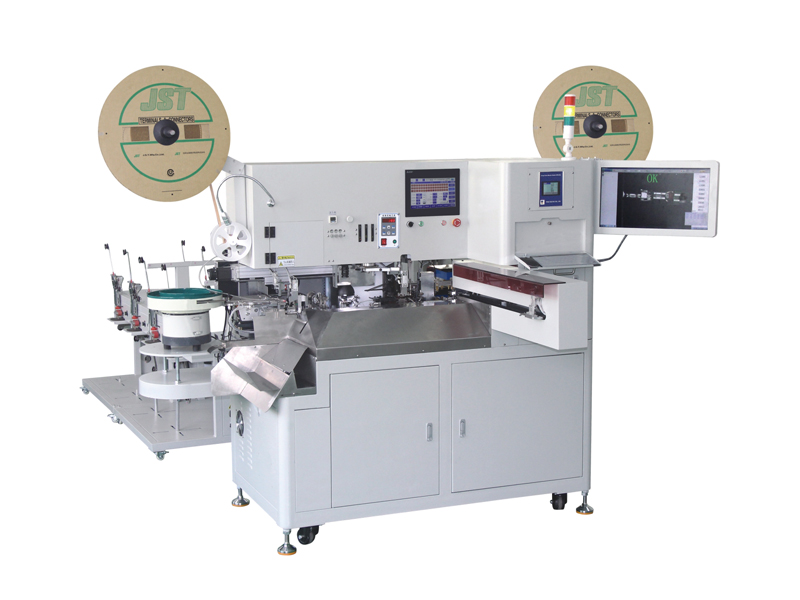 全自動(dòng)單頭穿膠殼打端子機(jī)